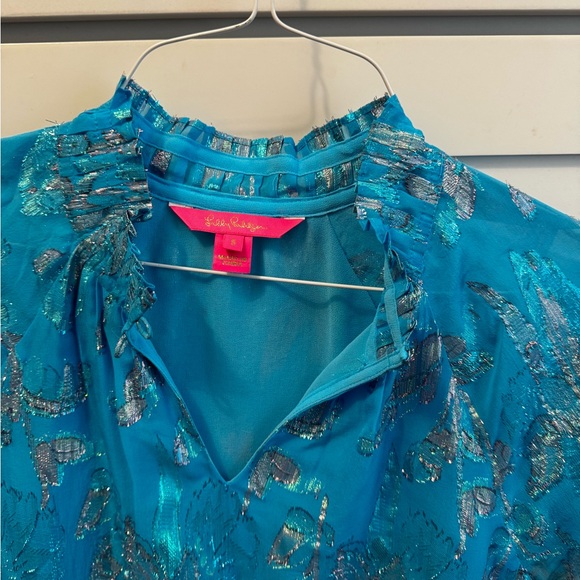Lilly Pulitzer silk top. - Picture 6 of 8